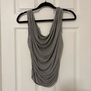Elodie Gray Draped Tank Top